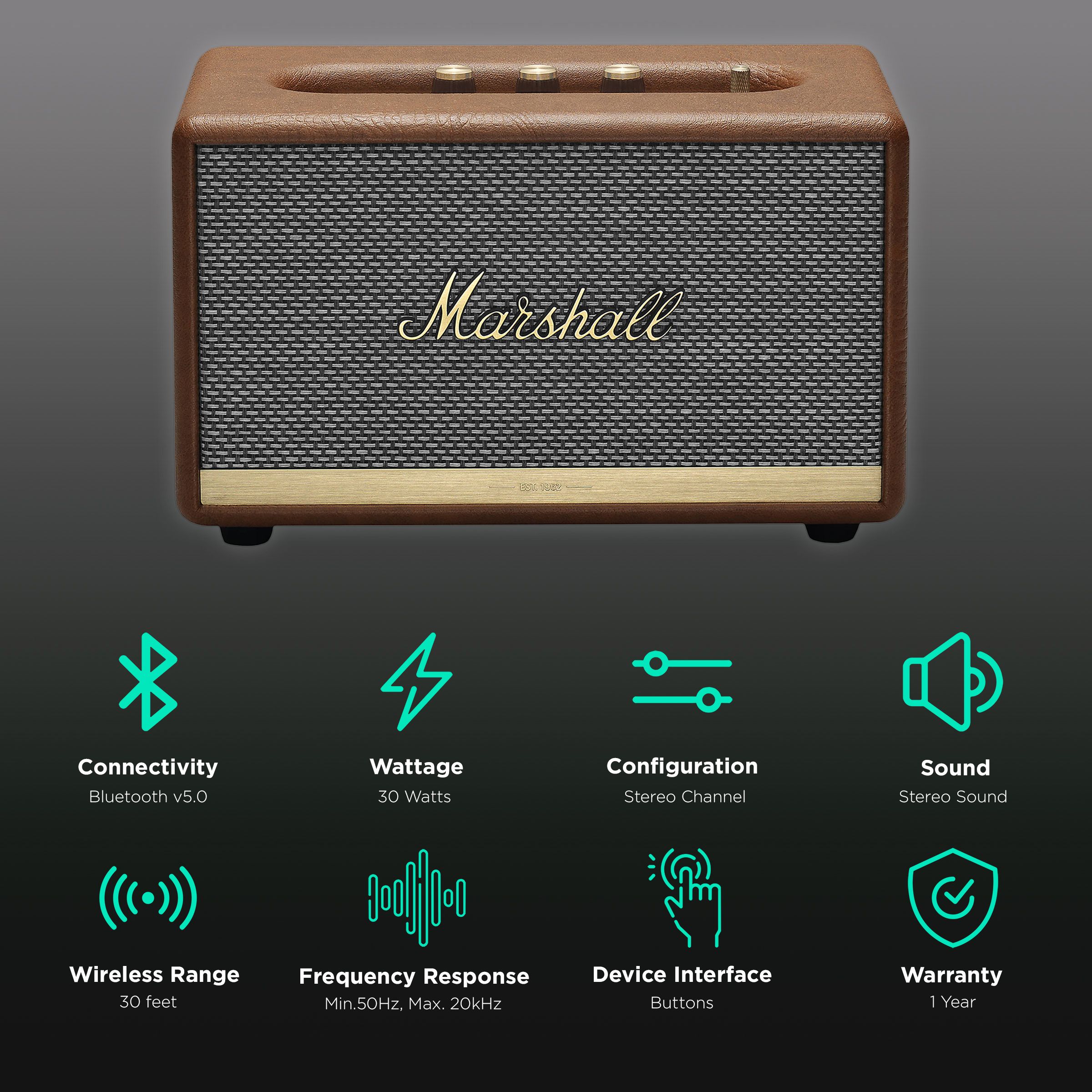 Buy Marshall Acton II 30W Portable Bluetooth Speaker (Multi-Host